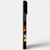Elegante Rote Rosen Gold Black Foto Monogram Case-Mate iPhone Hülle (Rückseite / Rechts)