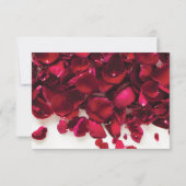 Elegante Rote Rosen Hochzeit RSVP Karte (Rückseite)