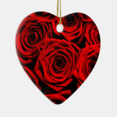 Elegante Rote Rosen Keramikornament (Rechts)