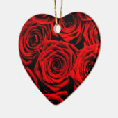 Elegante Rote Rosen Keramikornament (Links)