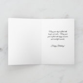 Elegante Rote Rosen Marble Personalisiert Geburtst Karte (Innenseite)