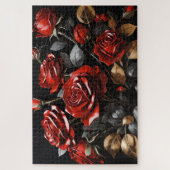 Elegante Rote Rosen Puzzle (Vertikal)