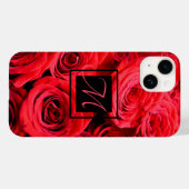 Elegante rote Rosen Rote Blume Rote Blüte Case-Mate iPhone Hülle (Rückseite (Horizontal))