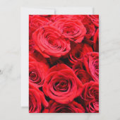 Elegante rote Rosen Rote Blume Rote Blüte Einladung (Rückseite)