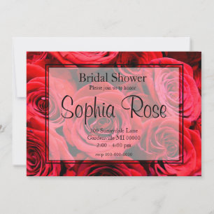 Elegante rote Rosen Rote Blume Rote Blüte Einladung