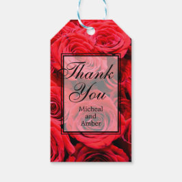 Elegante rote Rosen Rote Blume Rote Blüte Geschenkanhänger