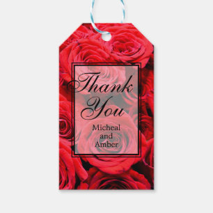 Elegante rote Rosen Rote Blume Rote Blüte Geschenkanhänger