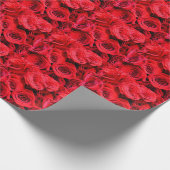 Elegante rote Rosen Rote Blume Rote Blüte Geschenkpapier (Ecke)
