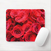Elegante rote Rosen Rote Blume Rote Blüte Mousepad (Mit Mouse)