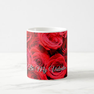 Elegante rote Rosen rote Blumen rote Floral Kaffeetasse