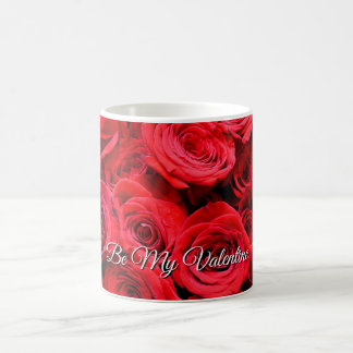 Elegante rote Rosen rote Blumen rote Floral Kaffeetasse