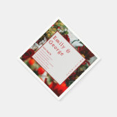 Elegante Rote Rosen Spaß Fakten Sommerblumenhochze Serviette (Ecke)