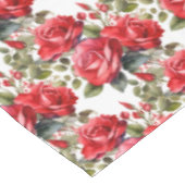 Elegante Rote Rosen Tablecloth Tischdecke (Schrägansicht)