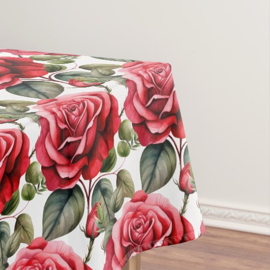 Elegante Rote Rosen Tablecloth Tischdecke (Beispiel)