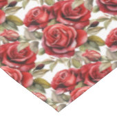 Elegante Rote Rosen Tablecloth Tischdecke (Schrägansicht)