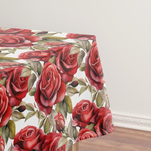 Elegante Rote Rosen Tablecloth Tischdecke (Beispiel)