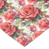 Elegante Rote Rosen Tablecloth Tischdecke (Schrägansicht)