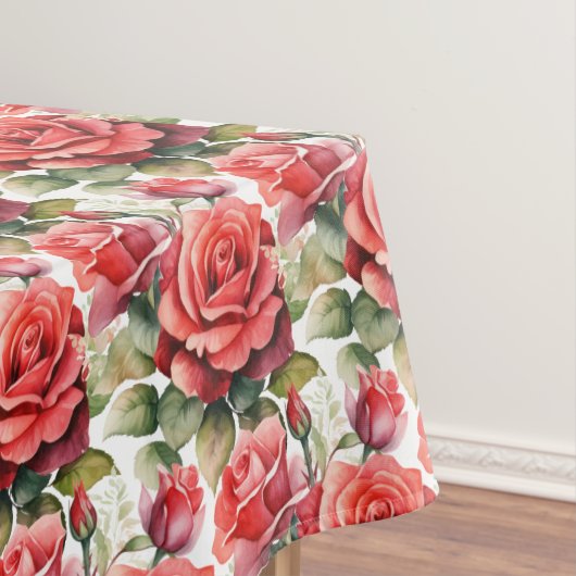 Elegante Rote Rosen Tablecloth Tischdecke (Beispiel)