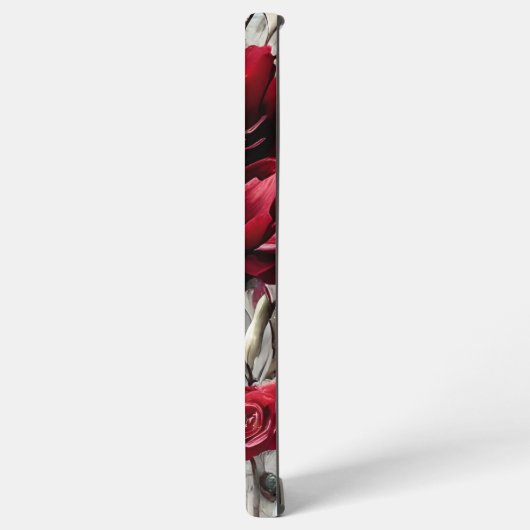 Elegante Rote Rosen und Blume Smartphone-Fall Samsung Galaxy Hülle (Linke Seite)