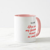 Elegante rote Rosen Valentinstag Kaffeetasse (VorderseiteRechts)
