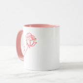 Elegante rote Rosen Valentinstag Kaffeetasse (Vorderseite Links)