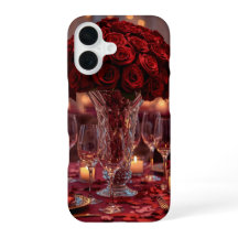 Elegante rote Rosen-Valentinstag-romantische Handy