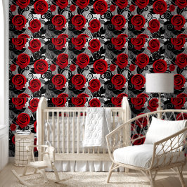 Elegante Rote Rosen Valentinstag-Wallpaper mit B Tapete