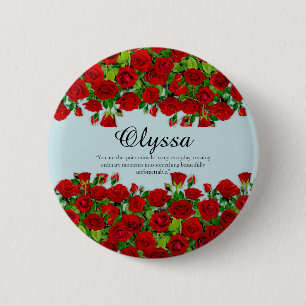 Elegante rote Rosenrand-Garten-Themene mit individ Button
