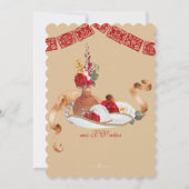 Elegante Rote Rustikale Wilde Rose Charro Quincean Einladung (Rückseite)