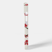 Elegante Rote Sakura Kirchenbronzern Blume Moderne Case-Mate iPhone Hülle (Rückseite / Links)