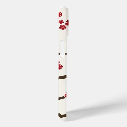 Elegante Rote Sakura Kirchenbronzern Blume Moderne Case-Mate iPhone Hülle (Rückseite / Rechts)