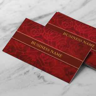 Elegante rote Samttextur Visitenkarte