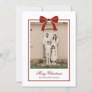 Elegante rote Schleife moderne Foto Weihnachten