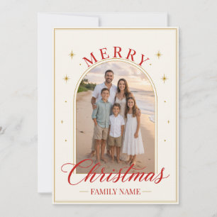 Elegante rote Schrift Frohe Weihnachten Familie
