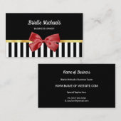 Elegante rote, schwarze und weiße Streifen mit Gol Visitenkarte (Vorne/Hinten)