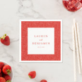 Elegante rote Schwünge Serviette (Beispiel)