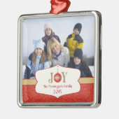 Elegante rote silbernes ornament (Links)