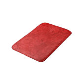 Elegante rote Spitzen, nahtlose Textur Badematte (Schrägansicht)