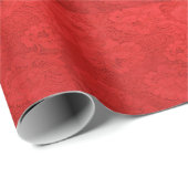 Elegante rote Spitzen, nahtlose Textur Geschenkpapier (Rolleneckpunkt)