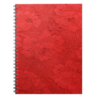 Elegante rote Spitzen, nahtlose Textur Notizblock