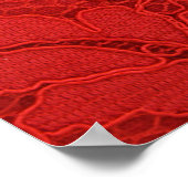 Elegante rote Spitzen, nahtlose Textur Poster (Ecke)