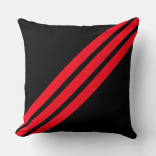 Elegante rote Streifen Kissen