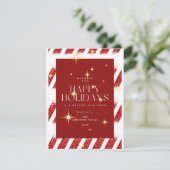 Elegante Rote Streifen Sparkling Weihnachten Non-F (Stehend Vorderseite)