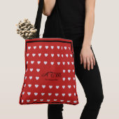 elegante, rote Tasche mit Herz (Von Nahem)
