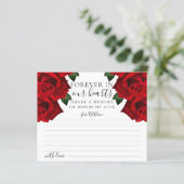 Elegante rote türkische Rose mit einer Speicherkar (Stehend Vorderseite)