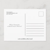 Elegante Rote und grüne Schneeflocken Postkarte fü (Rückseite)