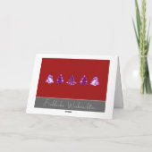Elegante rote und rosa Weihnachtsbäume Karte (Rückseite)