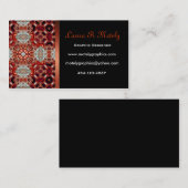 Elegante rote und schwarze Visitenkarte (Vorne/Hinten)