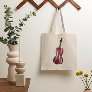 Elegante rote Violine Musikinstrument Tragetasche