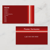 elegante rote Visitenkarte (Vorne/Hinten)
